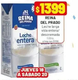 Reina - Leche larga vida entera/descremada
