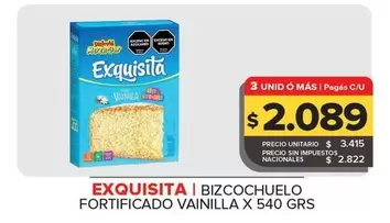 Exquisita - BIZCOCOHUELO FORTIFICADO VAINILLA