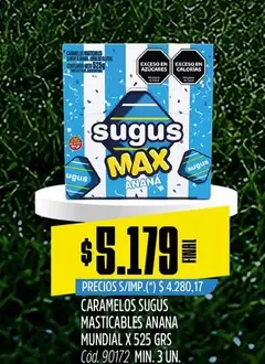 Sugus - CARAMELOS SUGUS MASTICABLES ANANA MUNDIAL X 525 GRS