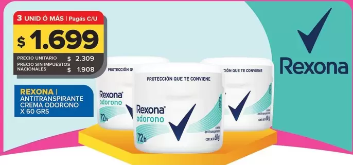 Rexona - Antitranspirante Crema Odorono