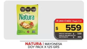 Natura - Mayonesa Doy Pack