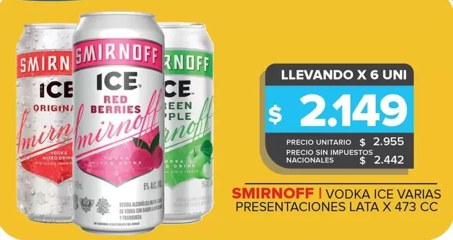 Smirnoff - Vodka Ice