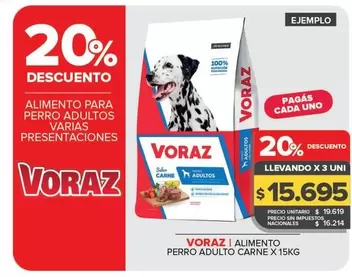 Voraz - Alimento para perro adulto carne