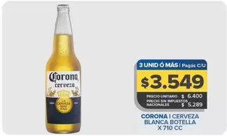 Corona - Cerveza Blanca Botella