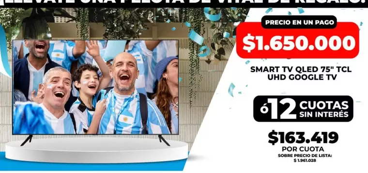 TCL - SMART TV QLED 75" UHD GOOGLE TV