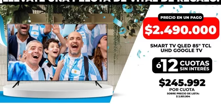 TCL - SMART TV QLED 75" UHD GOOGLE TV