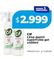 Cif - Limp desinf superficies gat x400ml