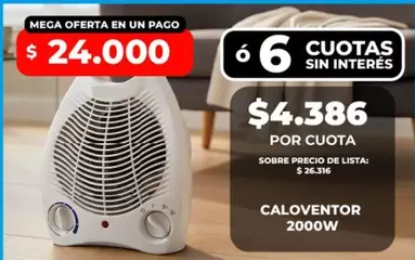 66 - Caloventor 2000W