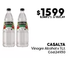 Casalta - Vinagre Alcohol x 1Lt. Cód:24930