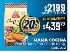Pan Rallado Fortificado x 1 Kg. Cód:24041