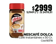 Nescafé - NESCAFÉ DOLCA Café Instantáneo x 50 Gr. Cód:18378