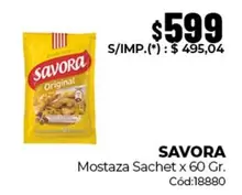 Savora - Mostaza Sachet