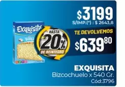 Exquisita - Bizcochuelo x 540 Gr. Cód:3796