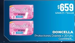 Doncella - Protectores Diarios x 20 Un.