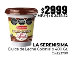 X$ - Dulce de Leche Colonial x 400 Gr. Cód:23700