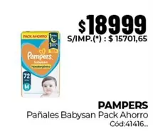 Pampers - Pañales Babysan Pack Ahorro Cód:41416