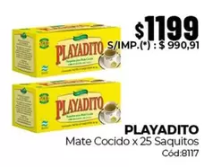Playadito - Mate Cocido x 25 Saquitos Cód:8117