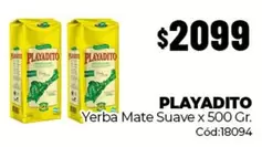 Playadito - Yerba Mate Suave x 500 Gr. Cód:18094