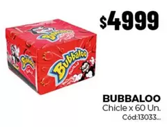 Bubbaloo - BUBBALOO Chicle x 60 Un. Cód:13033