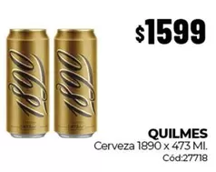 Quilmes - Cerveza 1890 x 473 Ml. C ext{ó}d:27718
