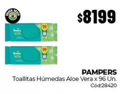Pampers - Toallitas Húmedas Aloe Vera x 96 Un. Cód:28420