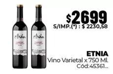 Etnia - Vino Varietal x 750 Ml. Cód:45361