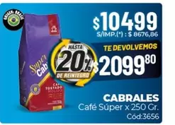 Cabrales - Café Súper x 250 Gr. Cód:3656