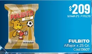 Fulbito - Alfajor x 25 Gr. Cód:13607