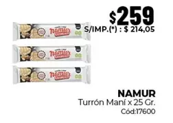 Namur - Turrón Maní x 25 Gr.