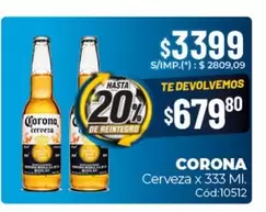 Corona - Cerveza x 333 Ml. C ext{ó}d:10512