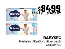 Babysec - Pañales UltraSoft Hiperpack Cód:50479