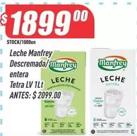 Manfrey - Leche Descremada/Entera Tetra LV 1lt