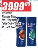 Clear - Shampoo 2en1 Limp Diaria Caida Control