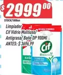 Cif - Limpiador Vidrio Multiuso/Antigrasa/Baño DP
