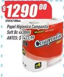 Campanita - Papel Higienico Soft Bc 4x30mt