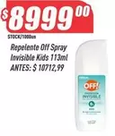 Off - Repelente Spray Invisible Kids
