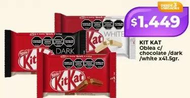 Kit Kat - Oblea c/ chocolate /dark /white
