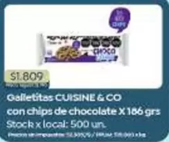 Cuisine - Galletitas CUISINE & CO con chips de chocolate