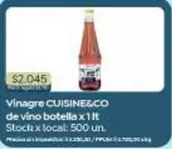 X$ - Vinagre de vino botella