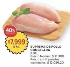 X$ - Suprema de Pollo Congelada