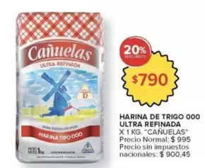 cañuelas - HARINA DE TRIGO 000 ULTRA REFINADA