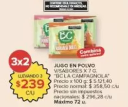 La Campagnola - JUGO EN POLVO SABORES