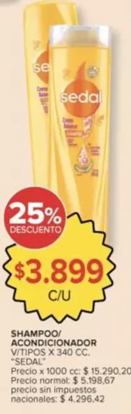 Sedal - SHAMPOO/ ACONDICIONADOR