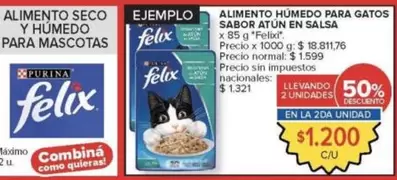 felix - ALIMENTO HÚMEDO PARA GATOS SABOR ATÚN EN SALSA