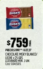 Misky - Chocolate  Blanco / Leche