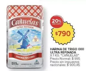 cañuelas - HARINA DE TRIGO 000 ULTRA REFINADA