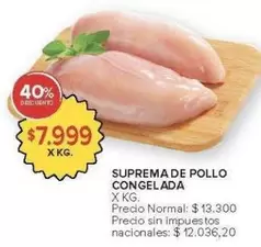 X$ - Suprema de Pollo Congelada