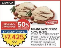 Carrefour - MILANESA DE CERDO CONGELADA