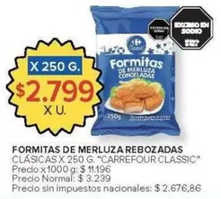 X$ - FORMITAS DE MERLUZA REBOZADAS
