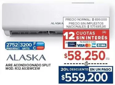 Alaska - AIRE ACONDICIONADO SPLIT MOD. R32 AS35WCEW